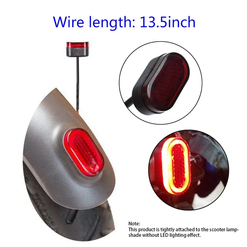 6X Electric Scooter Taillights Led Rear Fender Lampshade Brake Rear Lamp Shade For Xiaomi Mijiam365 Scooter Skateboard