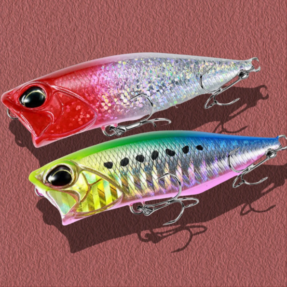 توبواتر الصيد السحر بوبر خشخيشة الطعوم العائمة الاصطناعي 9 جرام 64 مللي متر ل باس سمك السلمون المرقط معدات الصيد الثنائي واقعية بوبر 64