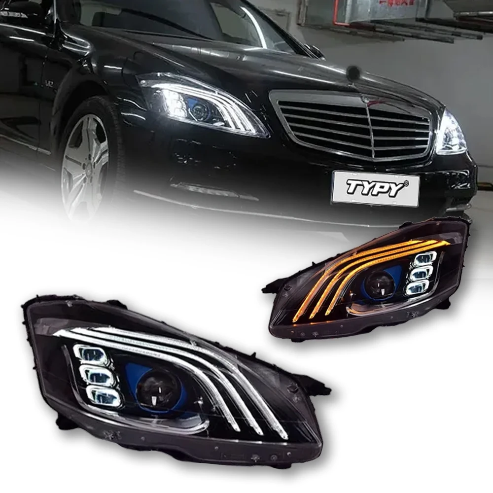 Car Lights For Benz S-Class W221 2006-2013 LED Car Lamps Daytime Running Lights Dynamic Turn Signals Car Accessories