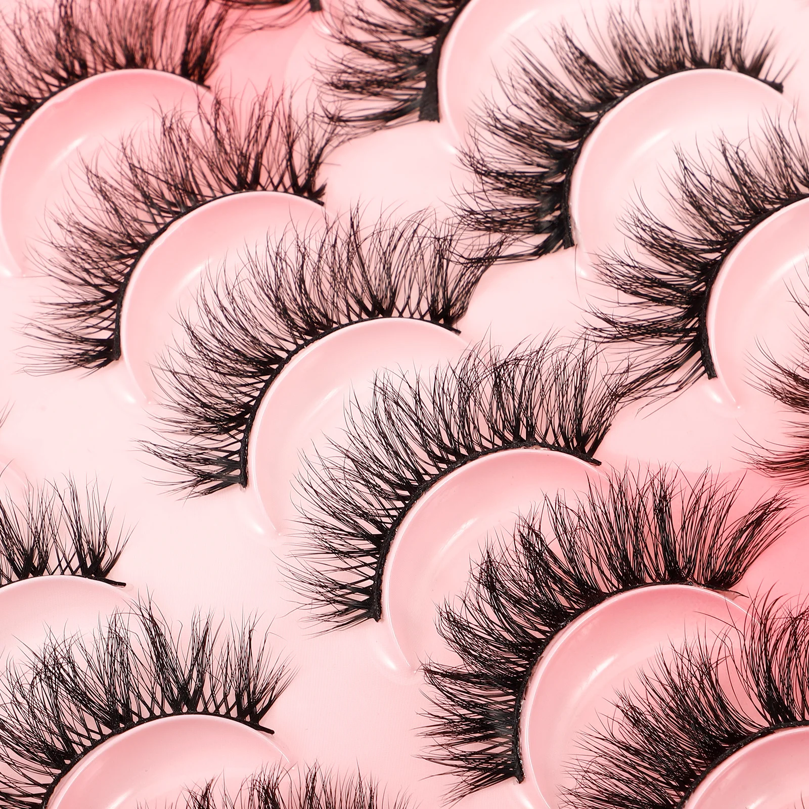 Paquete de 20 pares de pestañas postizas, pestañas postizas cortas naturales hechas en H para mujer, accesorios de maquillaje para fiesta de boda