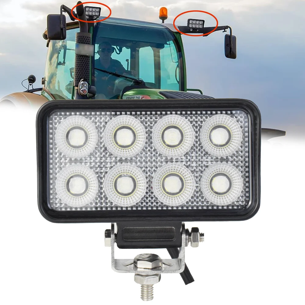 

JALN7 Tractor Led Work Light 4.3 inch Truck Flood Lamp 32W 4800LM Forklift Engineer Bulb Truck ATV12V 24V