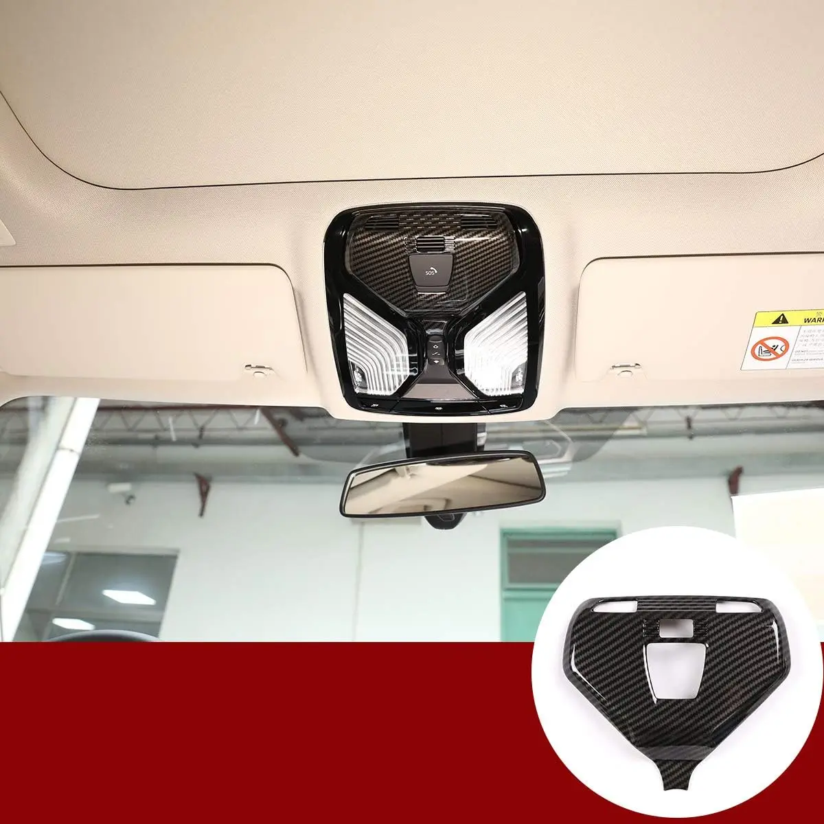 

ABS Carbon Car Roof Reading Lamp Frame Cover Trim Accessories For BMW X3 X4 G01 G02 X5 G05 5 Series G30 G32 G11 G12 2018-2022