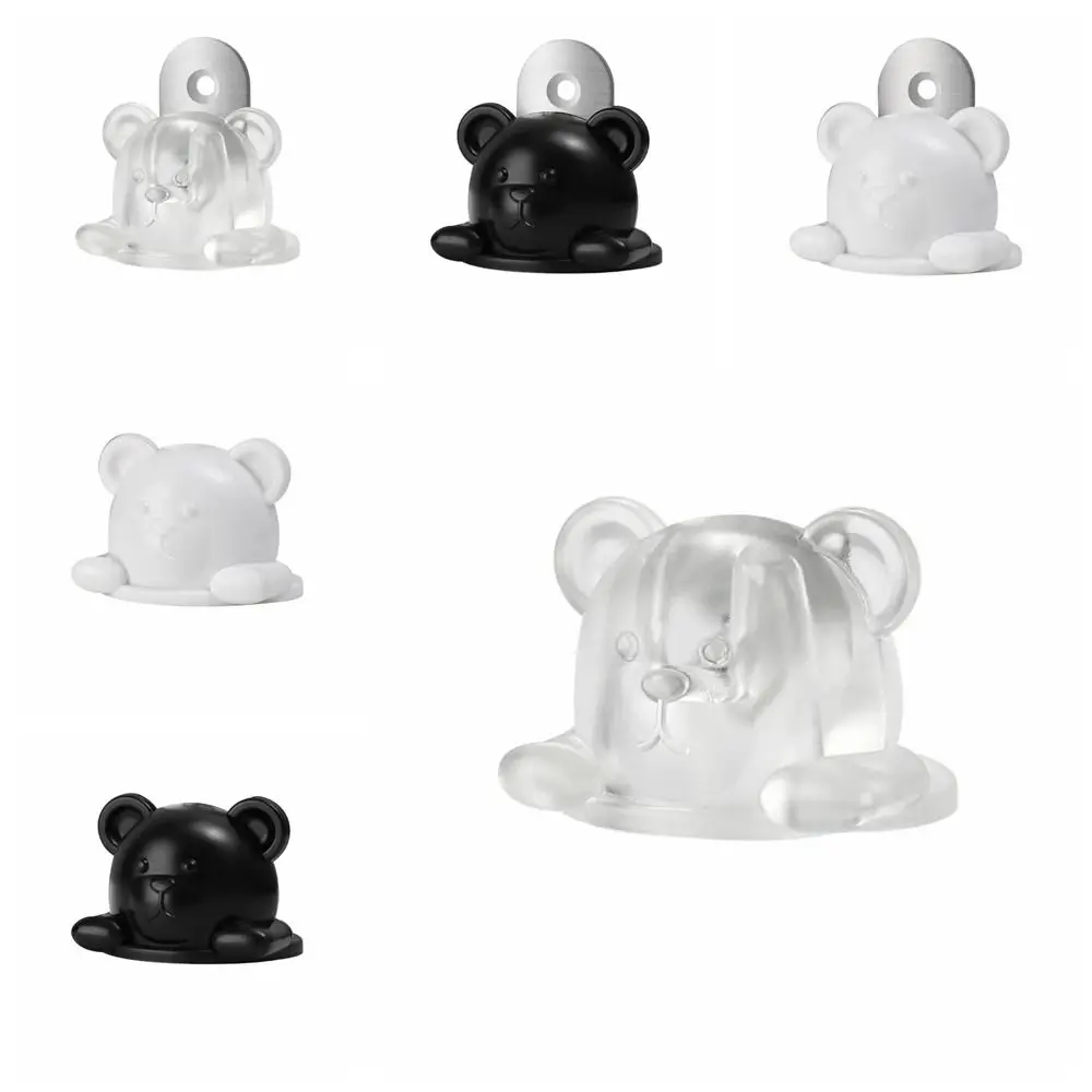 Universal Non Perforated Cute Bear Suction Strong Magnetic Silent Silicone Door Stop Light Weight Invisible Door Block Floor