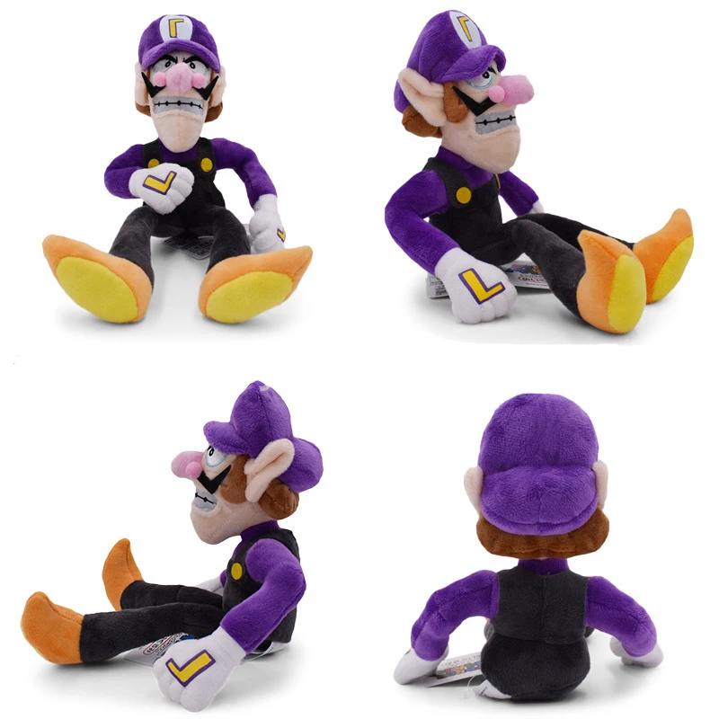 Super Marios Bros Wario Waluigi Plushes Toys Anime Figures Soft Stuffed Animals Cartoon Model Dolls Kids Toys Room Decoration