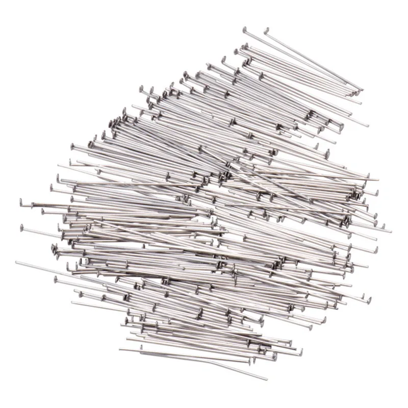 

100-200PCS Stainless Steel Head Pins Jewelry Findings For Jewelry Making Jewelry Tools Equipment 30/35/40/50x0.6mm F70