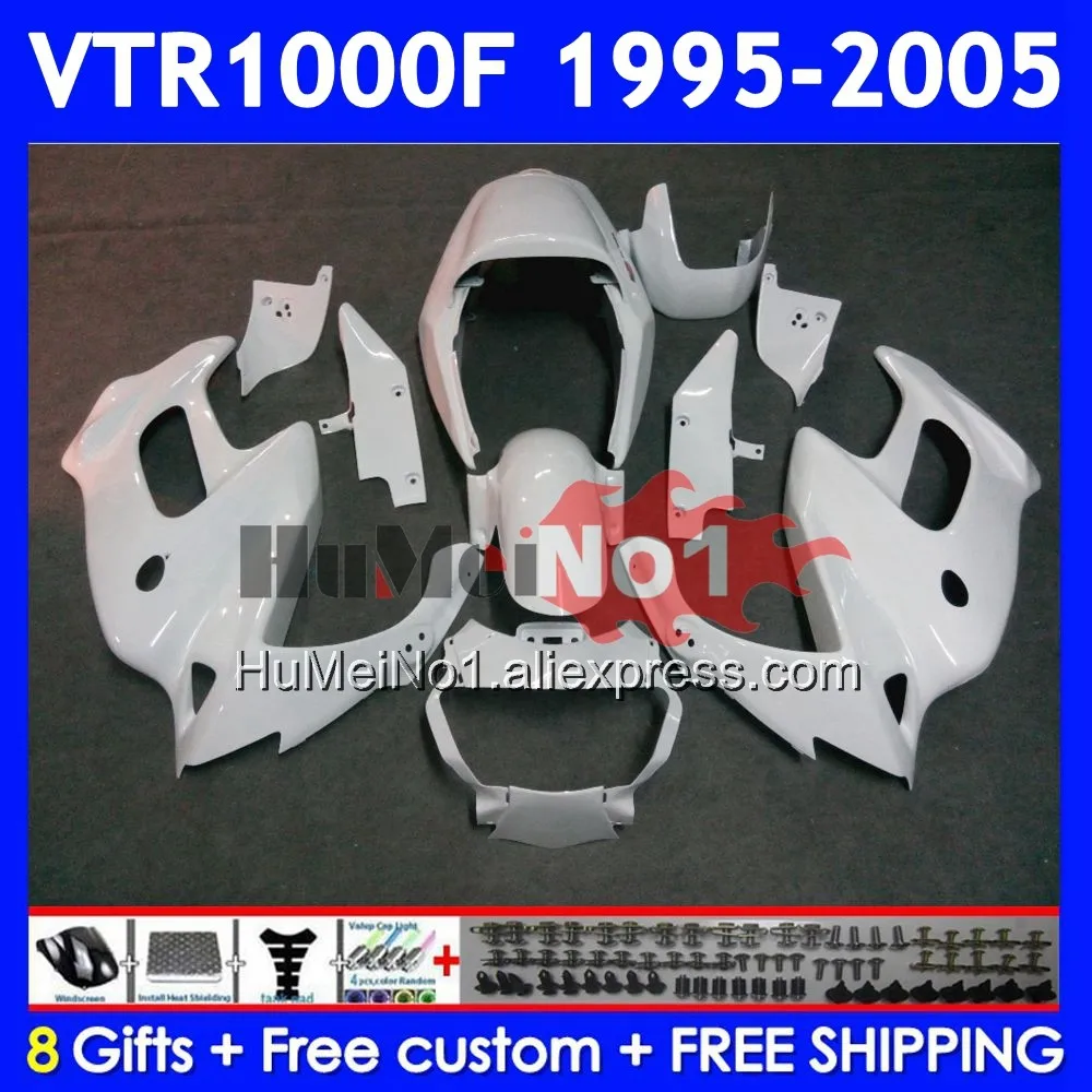 SuperHawk For HONDA VTR1000F VTR1000 Glossy white 67No.117 VTR 1000 F 1000F 1995 1996 1997 1998 1999 2000 01 02 03 04 05 Fairing