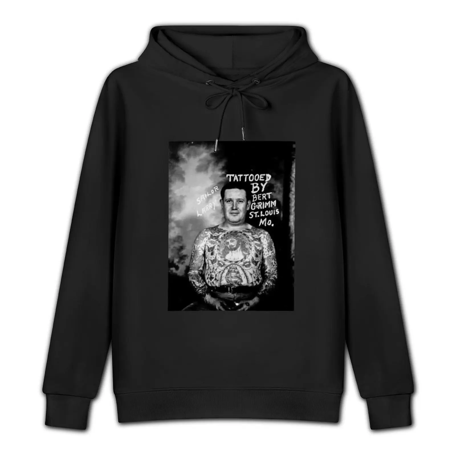 Vintage Tattoo art on body - retro studio tattoos bizarre art Pullover Hoodie men's coat hooded shirt hoodies for men