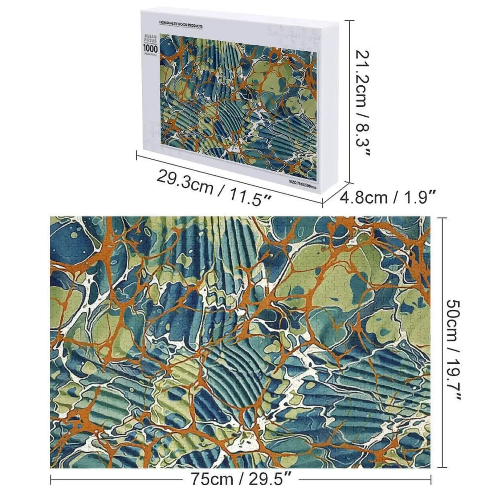 จิ๊กซอว์กระดาษลายหินอ่อนเก่า 05 กล่องไม้ ของเล่นแปลกใหม่สำหรับเด็ก ปี 2022 จิ๊กซอว์เด็กแบบกำหนดเอง