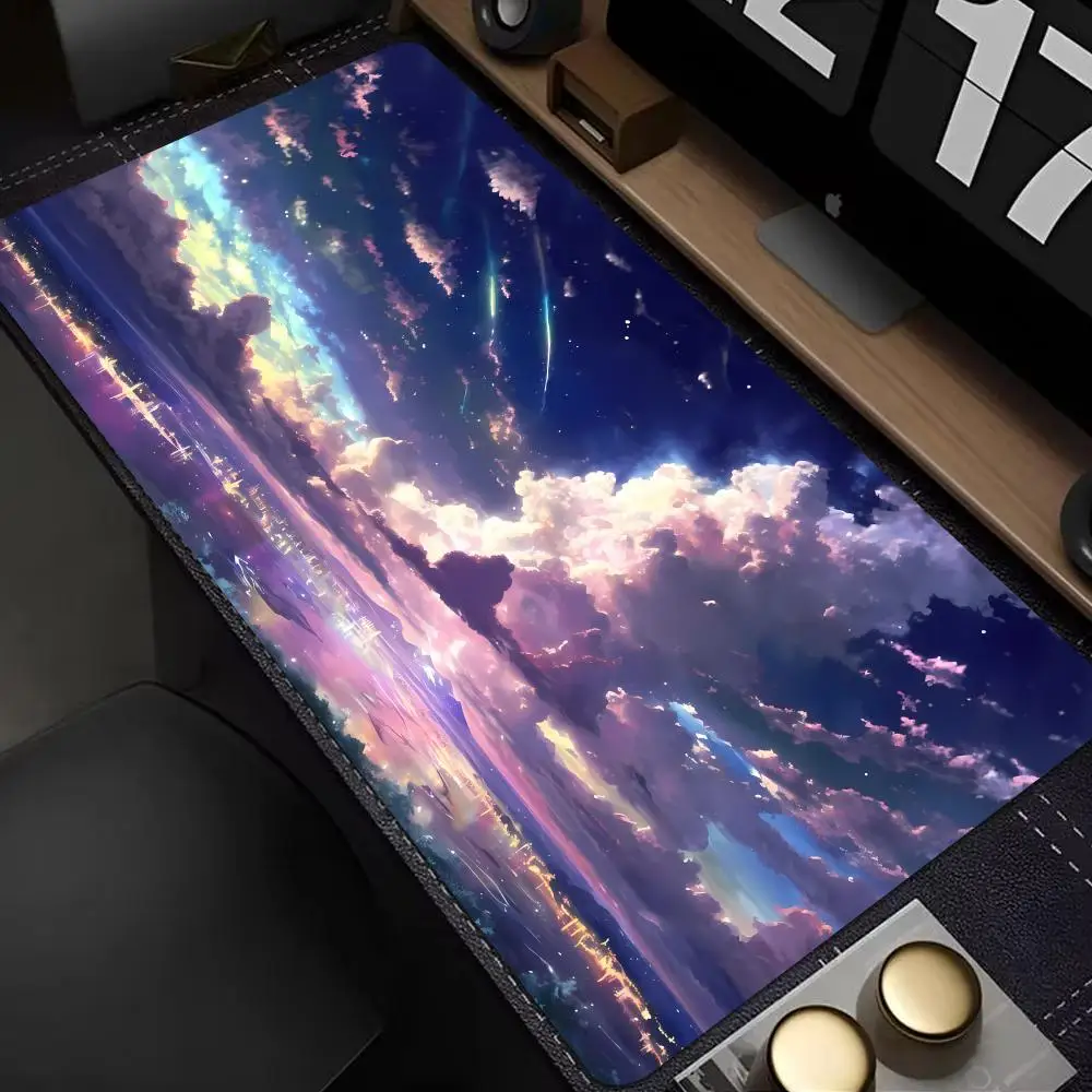

Purple-red Sky Mouse Pad Mouse Pad XXL Gaming Accessories Office Gamer Keyboard Desk Mat Non-Slip Laptop Large Mouse Pad