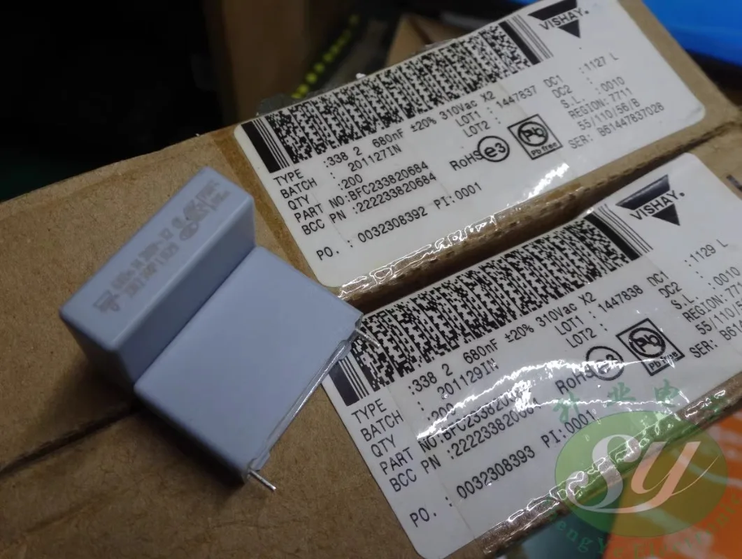 

5PCS MKP338 0.68uf/310vAC 680nf u68 684 New thin film capacitor BFC233820684