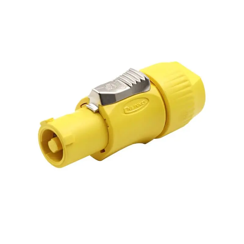 YF24 3 Pin Plastic Power Cable Powercon Inline Connector of Speaker Accessories yellow 20A Plug