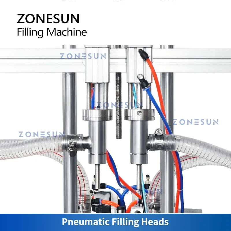 ZONESUN automatyczna maszyna do napełniania szamponem miód butelka do napojów kosmetyczny krem upiększający kosmetyczne wklej siłownik pneumatyczny