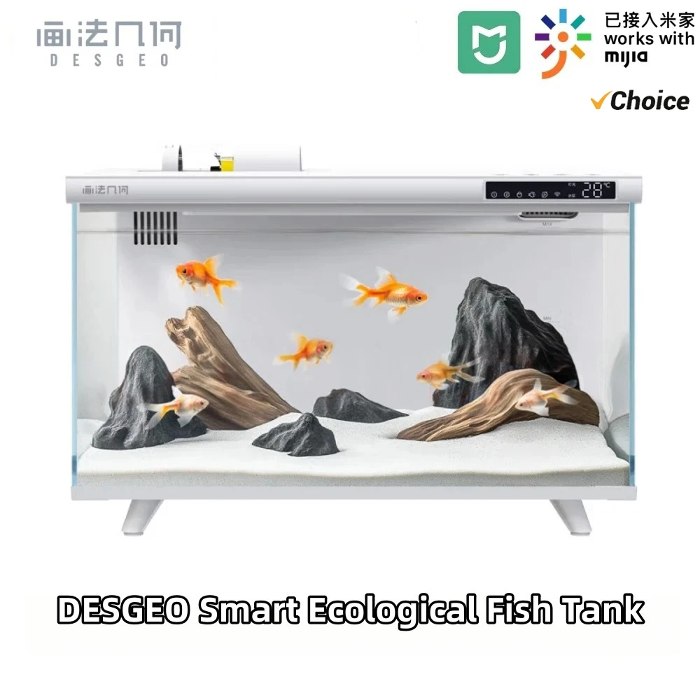 

DESGEO smart fish tank integrated ecological self-circulation small desktop fish tank white M1 Mi Home APP Smart Control CN