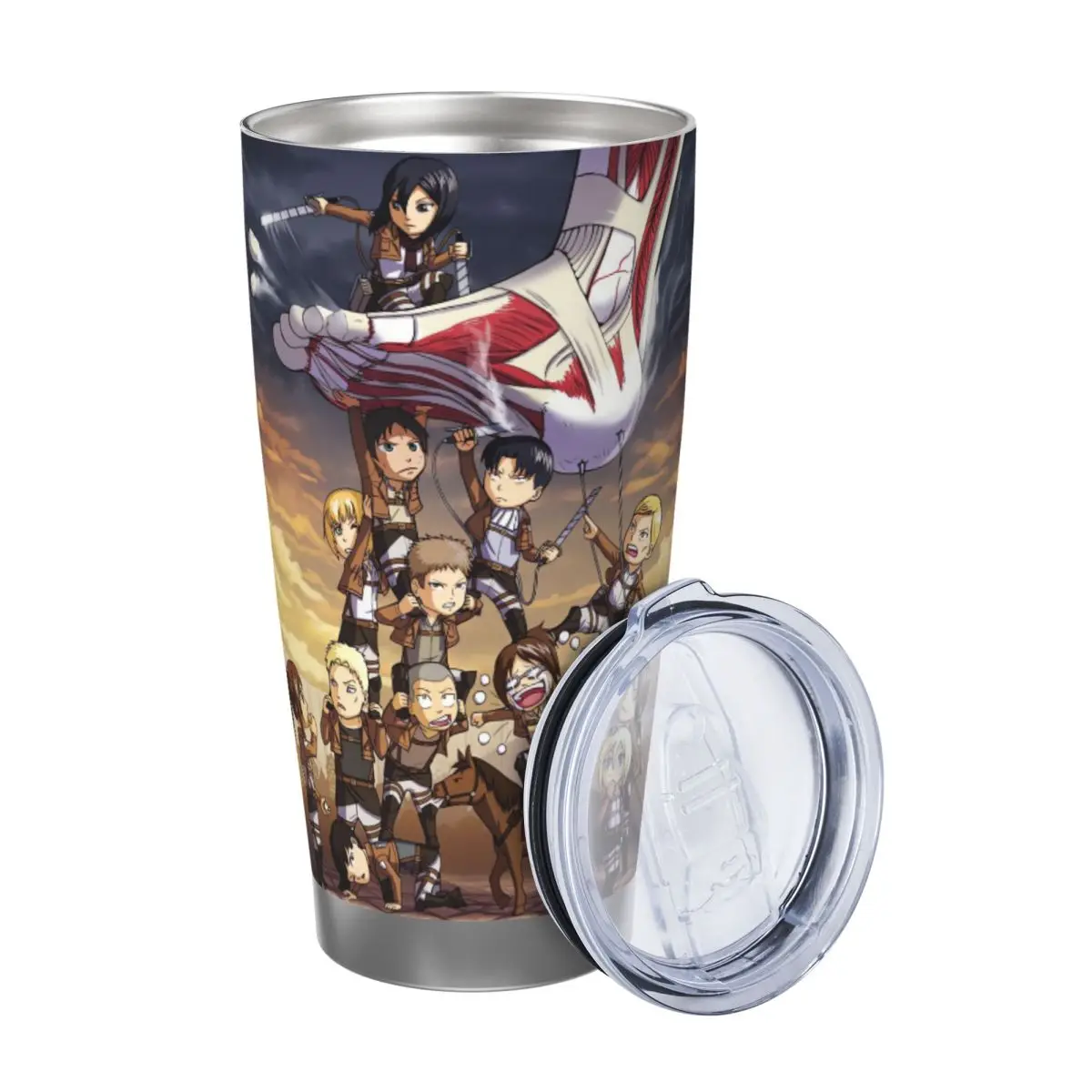 Attack On Titan 20oz Cup Large Capacity Car Mug Leak-proof Juice Coffee Cup Food Grade