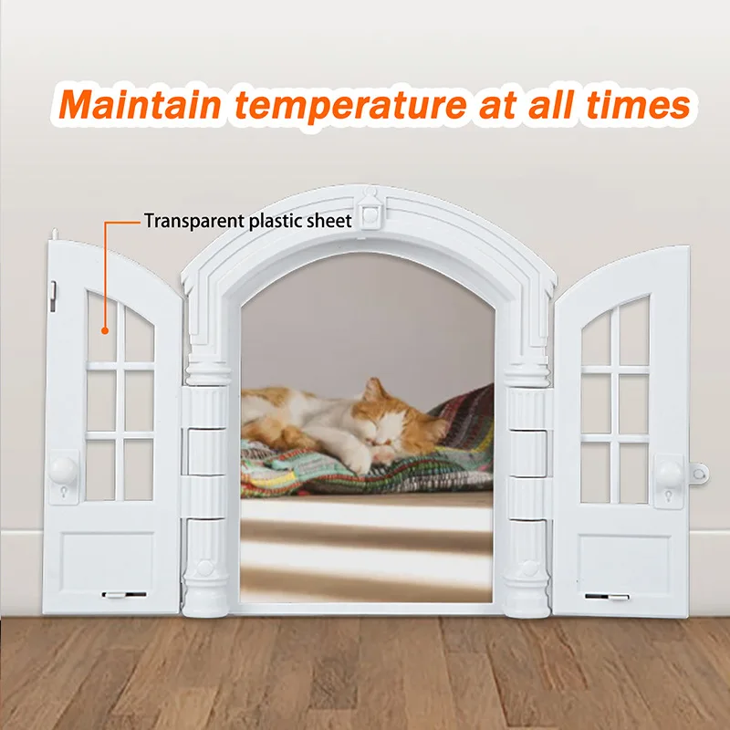 

Cat for Exterior Door No-Flap Pet Door for Dog and Cat DIY Pet Door Pet Supplies for Cats Dogs Fits Laundry Room Bathroom