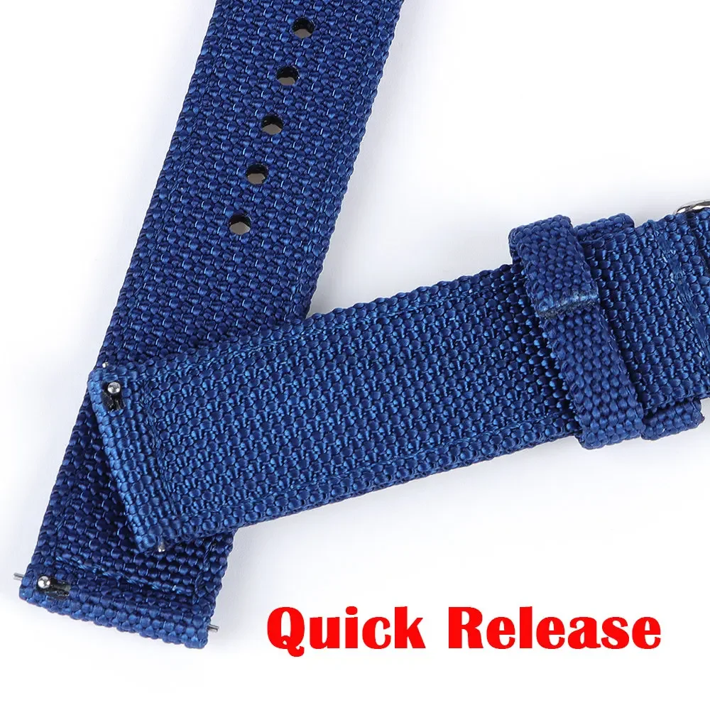 Nylon Watchband for Rolex Watch Strap 18mm 20mm 22mm 24mm  Woven Soft  Quick Release Bracelet with Black Rose Gold Buckle