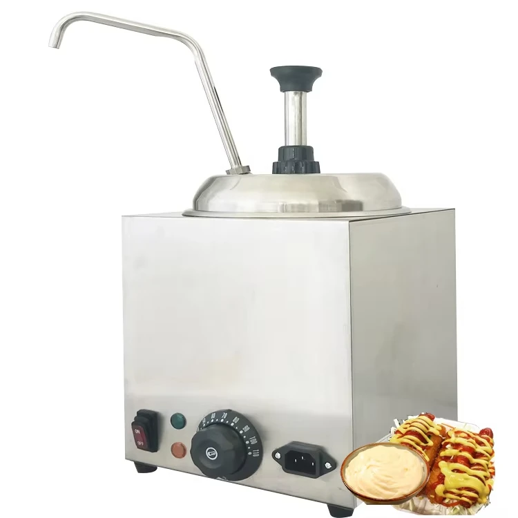 Dispensador calentador de salsa de Chocolate caliente eléctrico de acero inoxidable, bomba para queso, dispensador de salsa de queso, crema, bálsamo, mantequilla