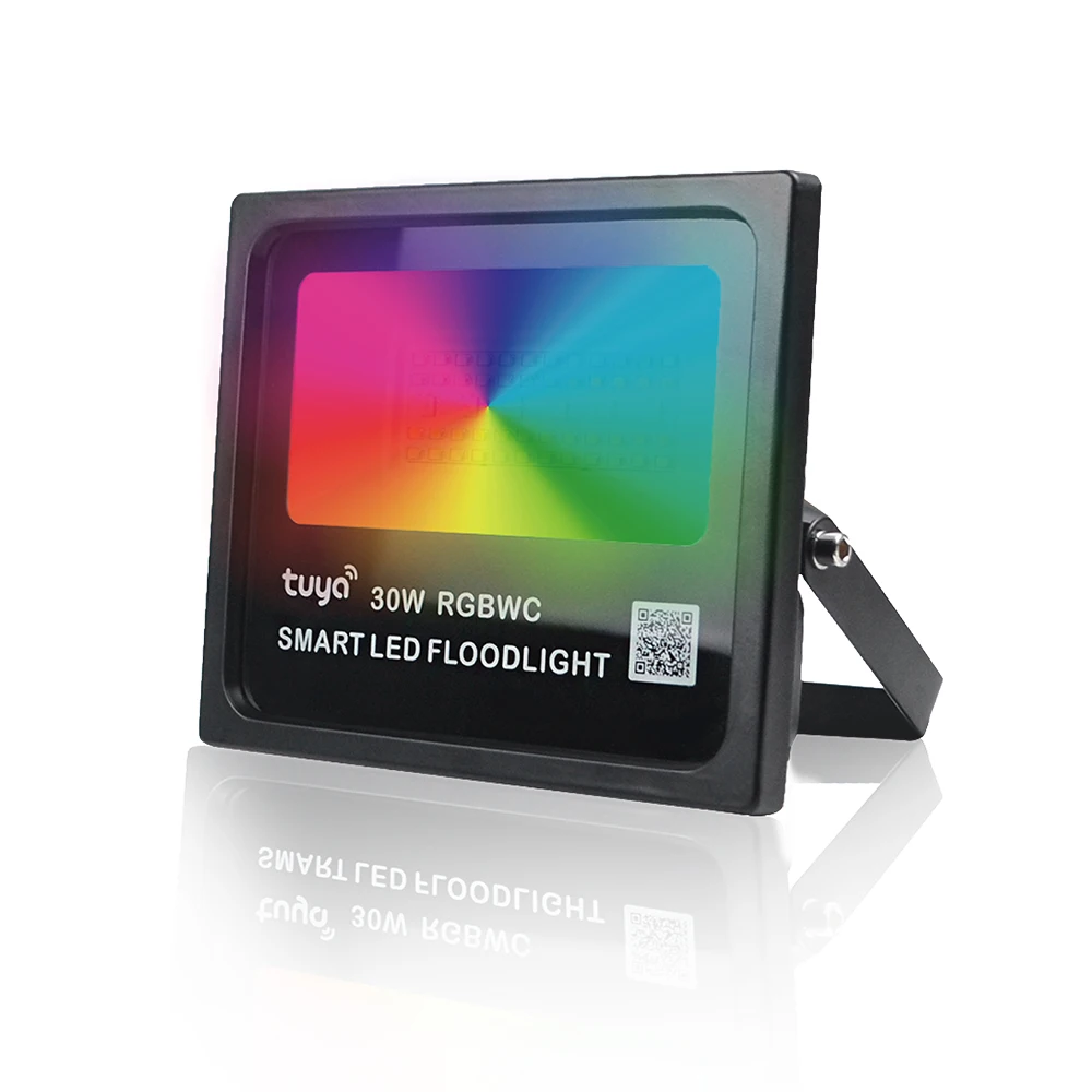 Tuya Smart APP WiFi Zigbee Bluetooth LED Outdoor Flood Landscape Light 2.4G RF Remote RGBCW Color IP66 Waterproof 30W 50W AC220V