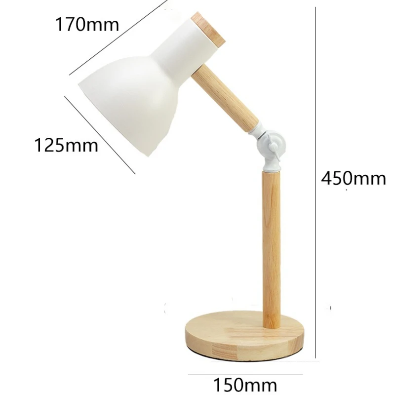 Slaapkamerhoofdeinde Eenvoudige oogbescherming Houten LED-bureaulamp Eenvoudig ontwerp Moderne leeslamp Ins-bureaulamp