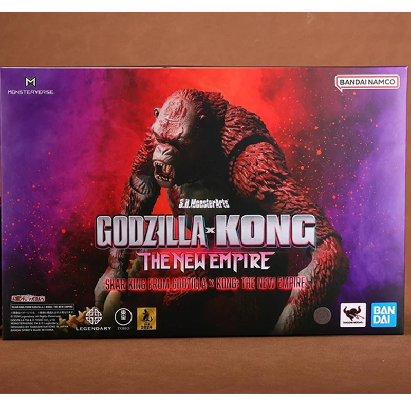 Bandai Genuine SHM Godzilla X Kong: The New Empire[2024] SKAR KING KONG FROM GODZILLA  Anime Action Figure Collectible Model Toy