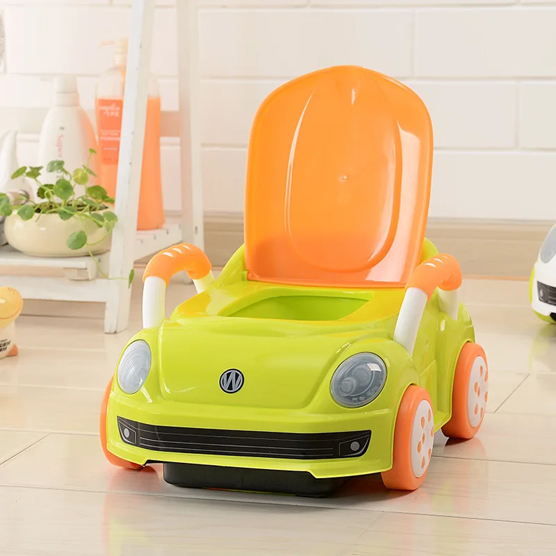 2017 Brand Candy Color Car Style Trainer Plastic Kids Toilet Travel Potty Chair 0-5 Years old Boy&Girl Potties