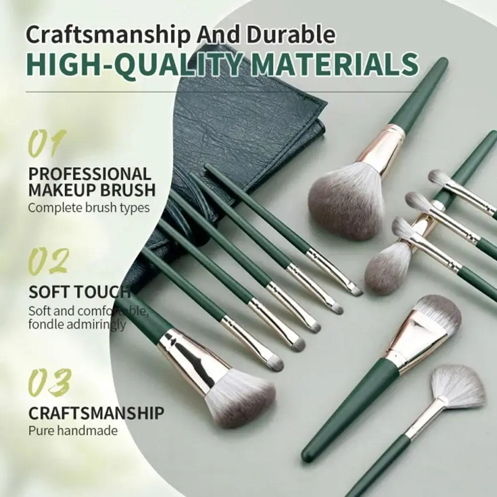 ชุดแปรงแต่งหน้า 14 ชิ้น ใหม่ สำหรับสาวๆ ขนแปรงนุ่ม สำหรับแป้งฝุ่น แปรงแต่งตา แปรงแต่งหน้ามืออาชีพ อุปกรณ์แต่งหน้า