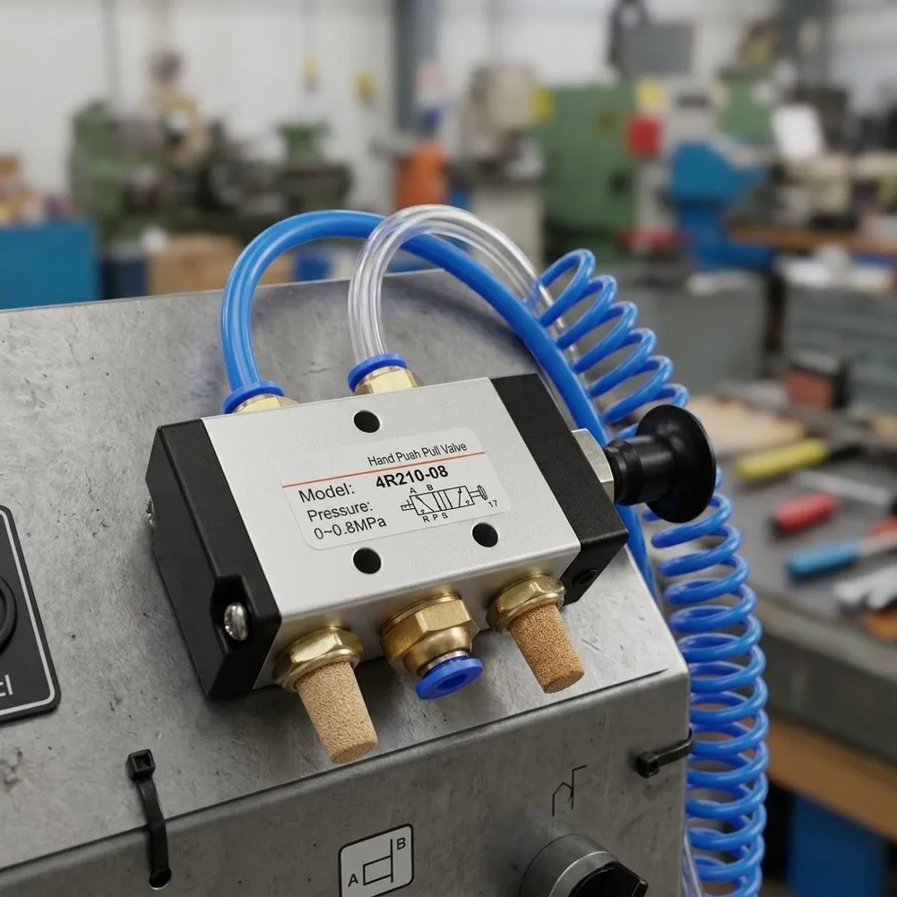 4R210-08 for Air Directional Valve with 5 Way 2 Position Design BSPT G1/4 Inlet and /8 Connector for Pneumatic Use