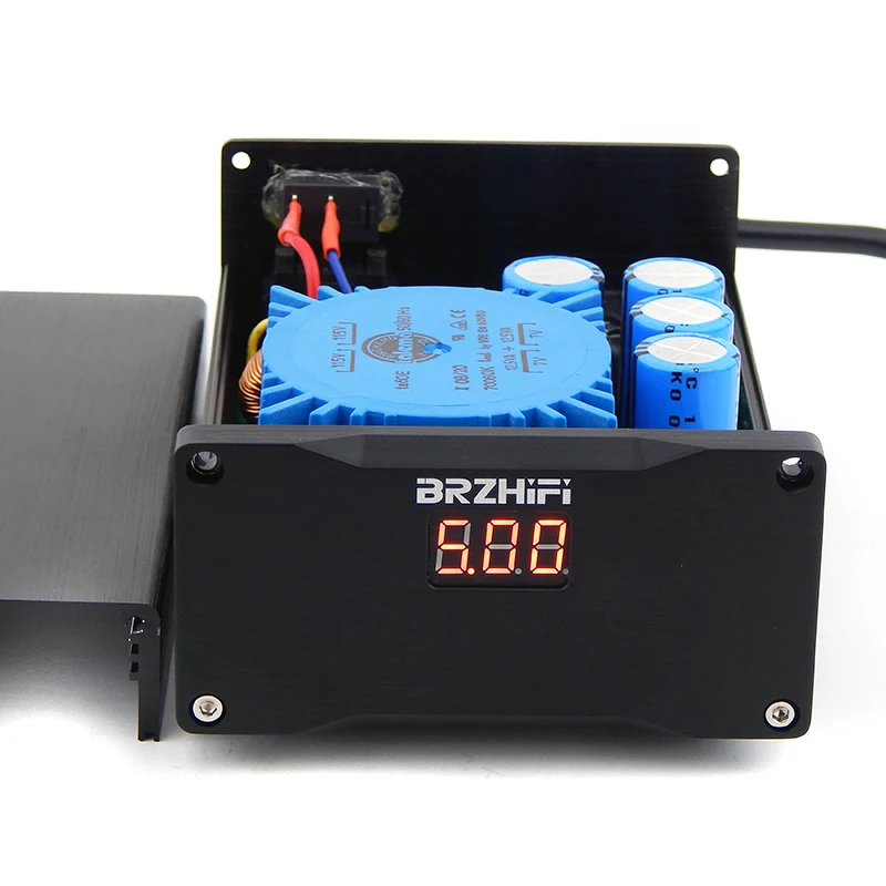 

【Hot】25W Super Regulated Linear Power Supply For HiFi Audio Amplifier DAC Power Filter Supply With Voltage LED Display DC 5V