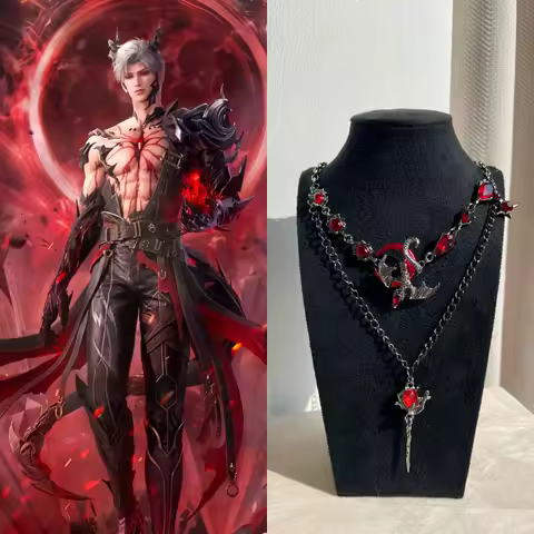 Love and Deepspace Sylus Dragon Sculpture Anime Cosplay Double-deck Pendant Necklace Cartoon Amulet Pendants Ornament Xmas Gift