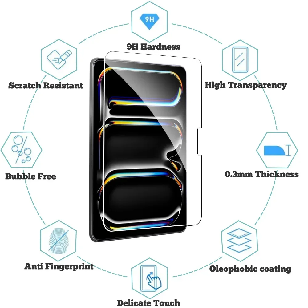 Защитная пленка из закаленного стекла для iPad Pro Air 13 11 2024 M4 M2 Air 5 4 Pro 12,9 11 M3 2025 пленка