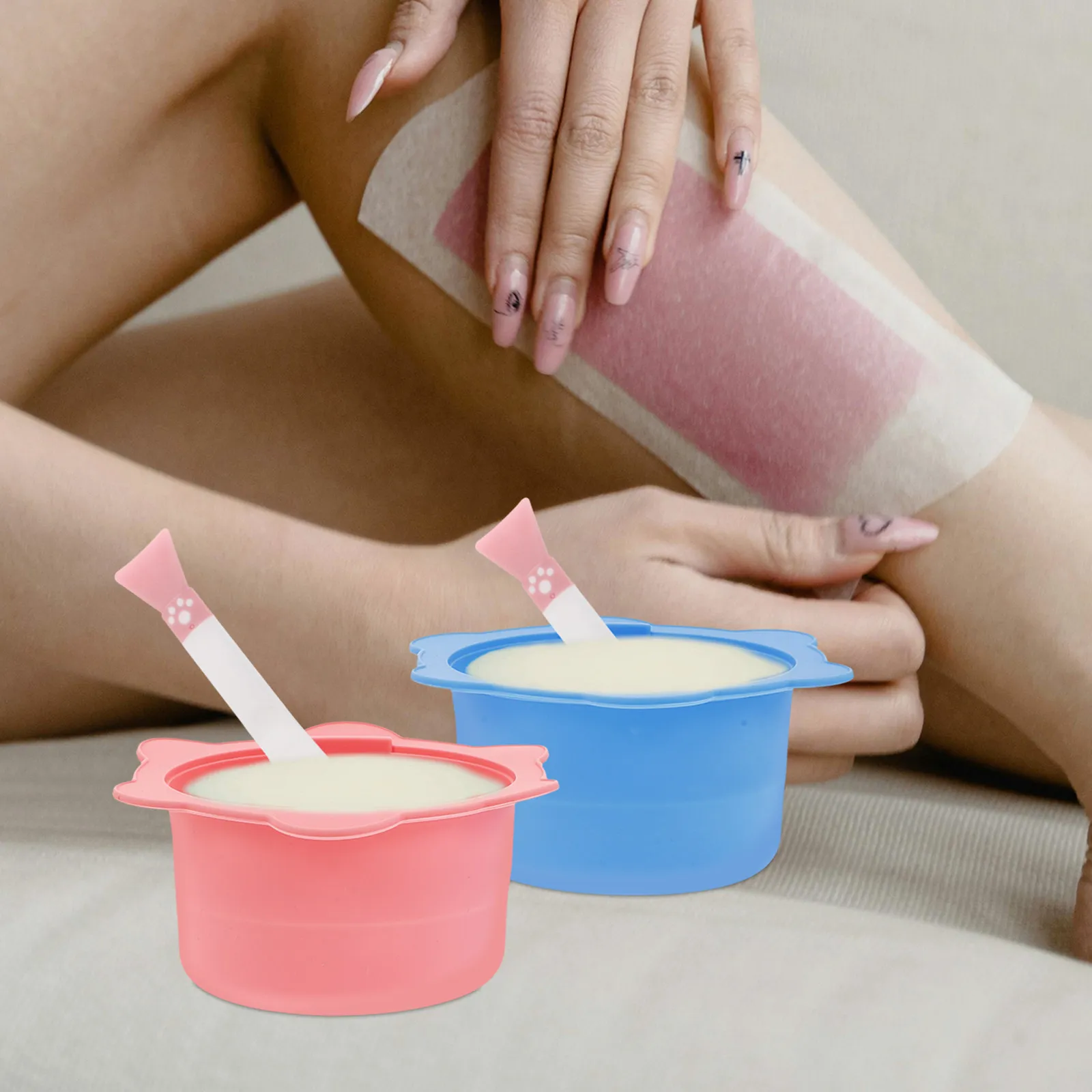 

2 шт. силиконовые термостойкие многоразовые чаши для воска для депиляции, масок для красоты, мини-емкости для восковых процедур, силиконовые принадлежности для воскования
