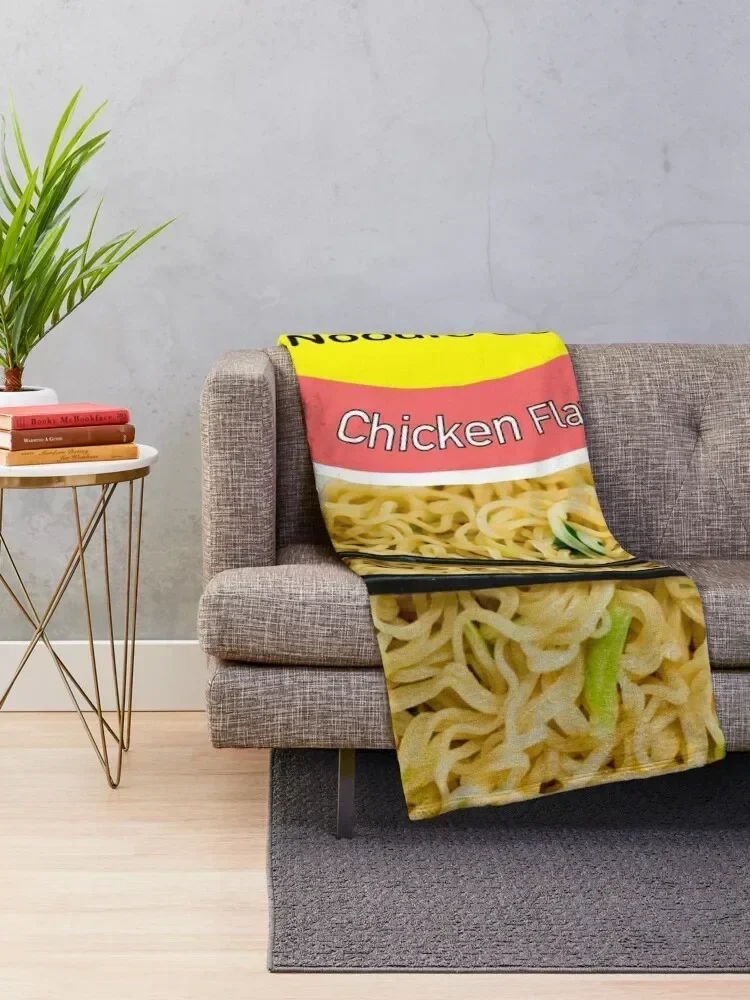 Ramen Noodles Packet Chicken Flavor Throw Blanket Soft Beds Soft Plush Plaid heavy to sleep Blankets