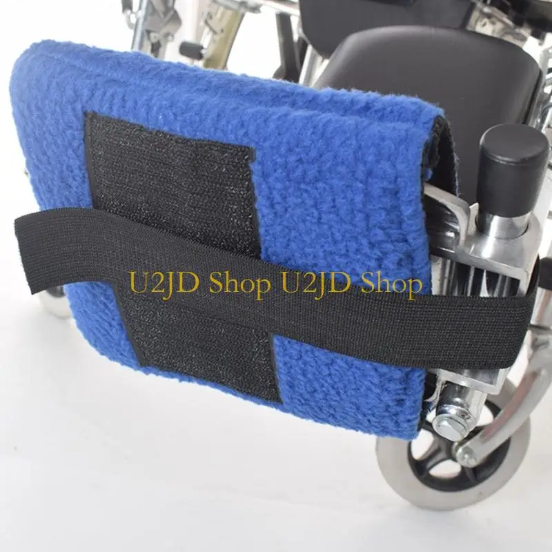 U2JD 1Pair Easy to Install Fleece Pedal Pads Providing Comfort and Security for Wheelchair Users, Universal Fit