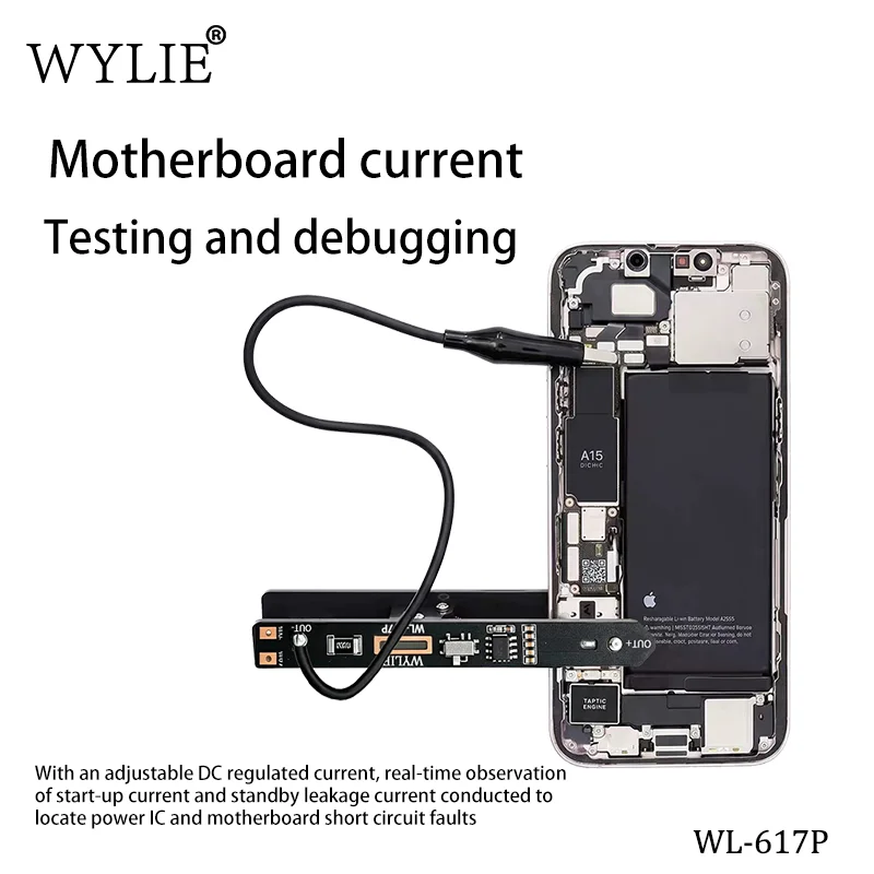 WEILIE 617P Power on Clip on Universal Battery Clip, Apple Android Non Encrypting Motherboard Full Series One Click Power on