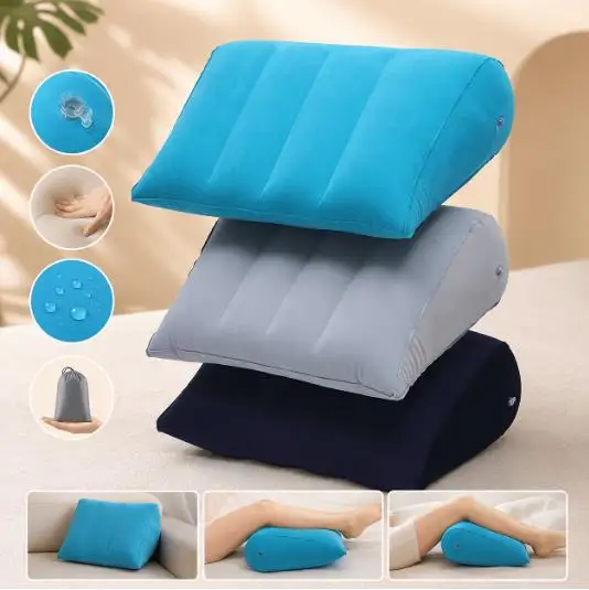1pcs Triangle Cushion, Plush Inflatable Triangle Cushion, Portable Plush Adult Position Pillow Cushion, Foldable Business Travel