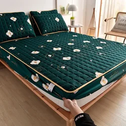 Quilted thicken mattress protector cover adult kids super soft cozy king size luxury double bed protection pad 200x220cm