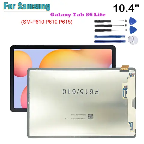 삼성 갤럭시 탭 S6 라이트 SM-P610 SM-P615 SM-P615N SM-P617 P610 P615 10.4 LCD 디스플레이 터치 스크린 디지타이저 유리 어셈블리