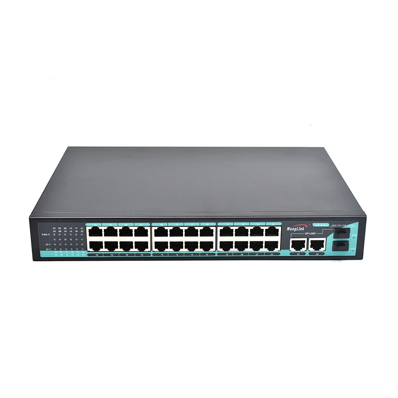 10/100/1000Mbps PoE Switch 24+2 Port+2 SFP Uplink 300W Power Rack-Mountable IP Surveillance Business