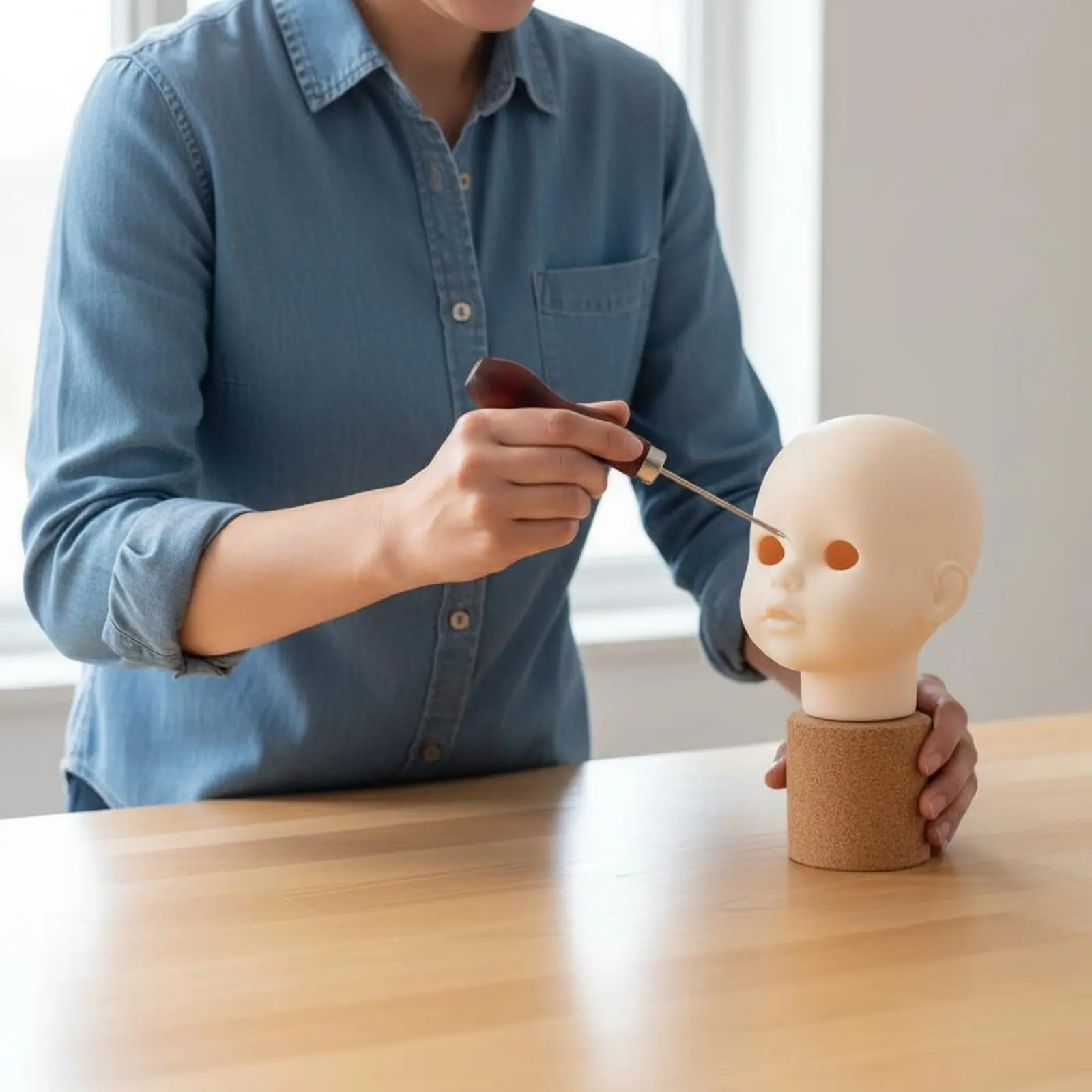 : Kit de ferramentas e peças para personalização de bonecas