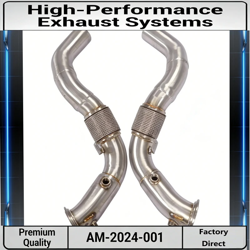 Compatible con BMW X5M X6M F85 F86 4.4T 2015-2019, Instalación de Downpipe de Alto Rendimiento, Mejora de Potencia en Acero Inoxidable, Compatibilidad Perfecta