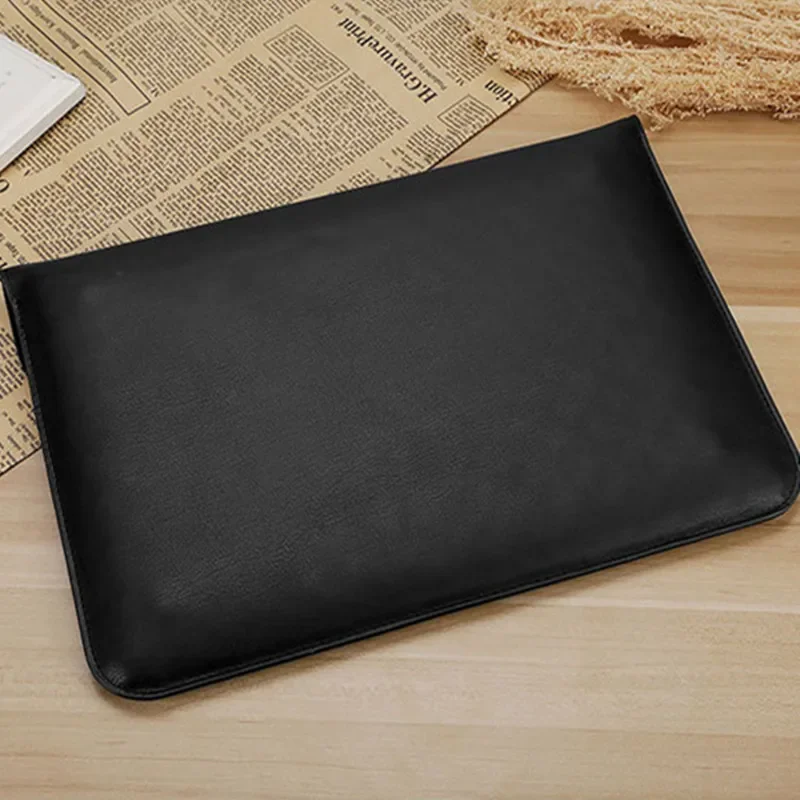 Business Waterproof Laptop Tablet Computer Bags General Hand Weave PU Soft Leather Protective Case Clutch PC Liner Dust Cover