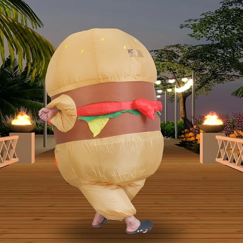

Inflatable Burger Costume Set, Suitable for Funny Food Themed Role-playing Costumes for Parties, Birthdays, and Performances