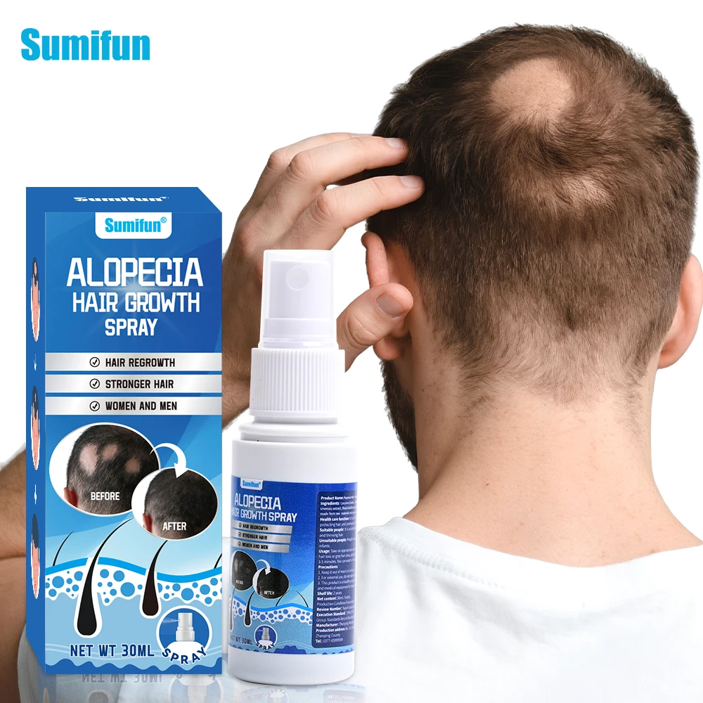 

1/2/3Pcs Sumifun Hair Growing Serum Spray Treat Baldness Hair Root Regrowth Liquid Black Hair Nourish Massage Care Plaster 30ml