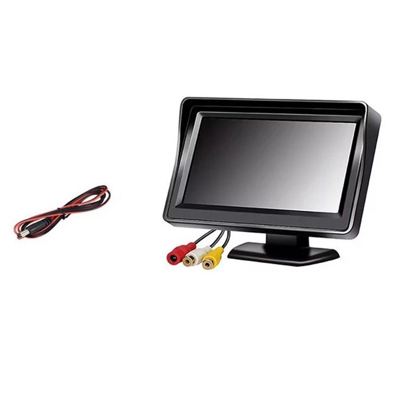 

Rear View Camera Wide Degree 4.3inch TFT LCD Display or Monitor Waterproof Night Vision Reversing Backup, Monitor