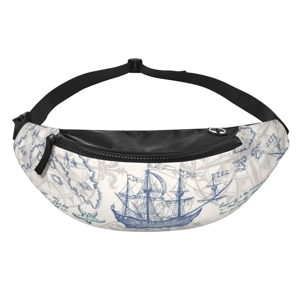 Custom Ocean Sea Turtle Fanny Pack for Men Women Fashion Crossbody Waist Bag Travel Hiking Phone Money Pouch