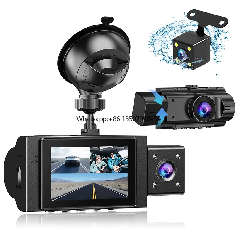 

Cross-border HD Driving Recorder Car Camera Double Lens Parking Infrared Night Vision Reversing Monitoring 140 Angle OLIVER