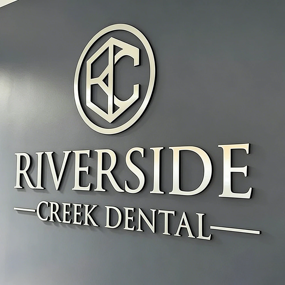 Custom 3D Acrylic Business Logo Wall Sticker Laser Cut Wall Mounted Name Sign Beauty Salon/Office/Shop/Home/Dental/SPA Decor