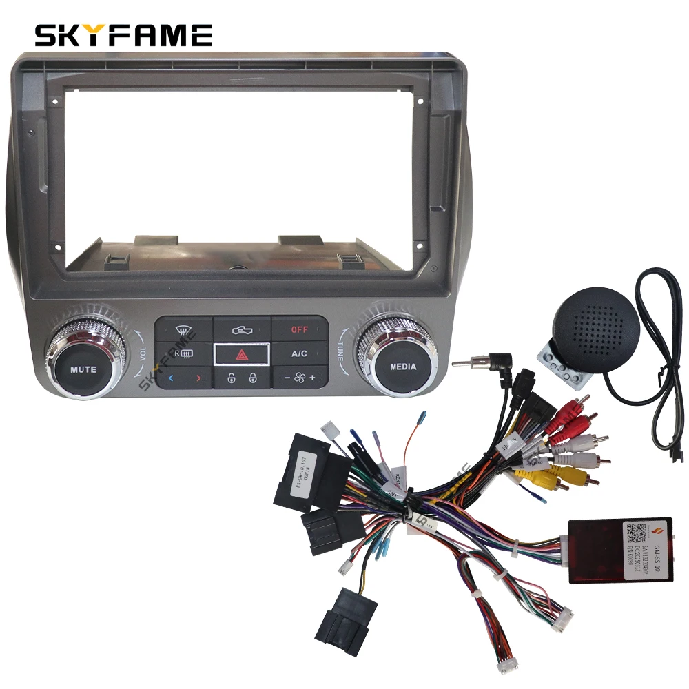 SKYFAME Car Frame Fascia Adapter Canbus Box Decoder Android Radio Dash Fitting Panel KitFor Chevrolet Camaro