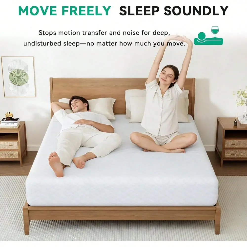 Mattress, 6 Inch Memory Foam Mattress In A Box, Fiberglass Free, Relieve Pressure With Medium Firm Support, Motion Isolation, C