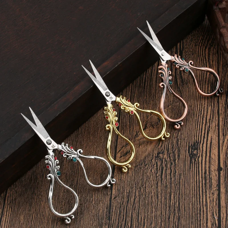 New Vintage European Style Embroidery Sewing Scissors Tailor Craft Thread Scissor For Fabric Needlework Shears